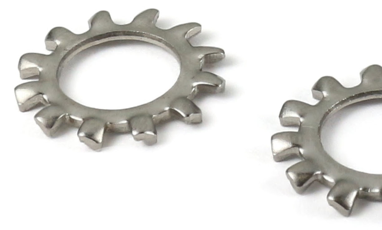 Fastenere #4 External Tooth Star Lock Washers – 410 Stainless Steel, Quantity 100